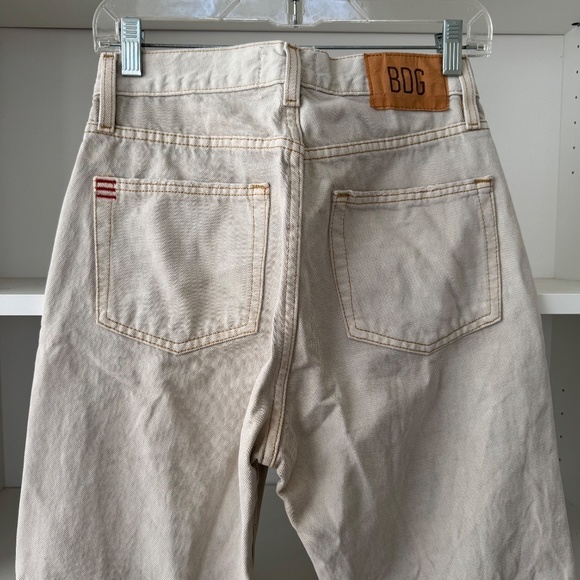 URBAN OUTFITTERS BDG High Waisted Cowboy Jeans in Cream - Picture 7 of 10